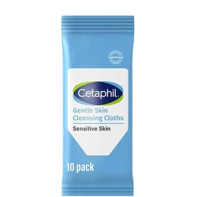 Cetaphil Gentle Skin Cleansing Cloths Fragrance Free 10 Moistened Cloths s31 b1 - Image 1 of 4