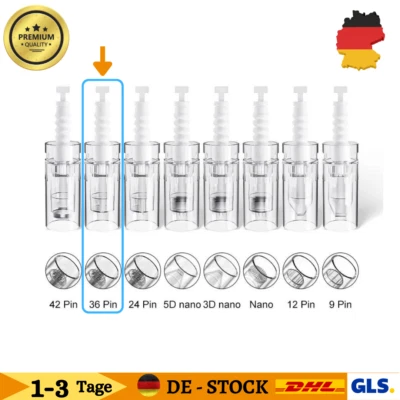 KZBOY 1-10Pack Ersatzköpfe Dermapen Nadeln Microneedling Pen 36Pins mit Gewinde Nano