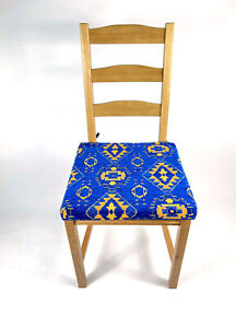 Kilim Fabric Chair Seat Pad Cover Cushion Traditional Design Handmade Slipcover