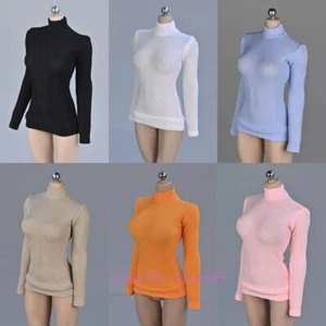 1/12 Scale Stretch Sweater Shirt Clothes for 6" Female Action Figure Accessories - Picture 1 of 25