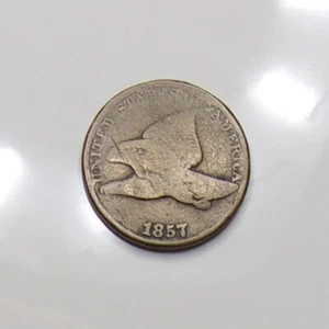 1857 Flying Eagle Small Cent Penny Nice Original U.S. Coin - Picture 1 of 2