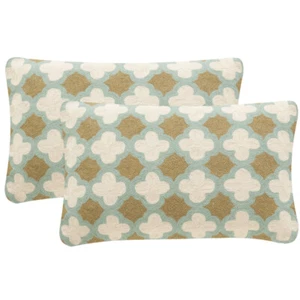 SAFAVIEH Carna Pillow Set of 2 | Seamist / Green | - Picture 1 of 2