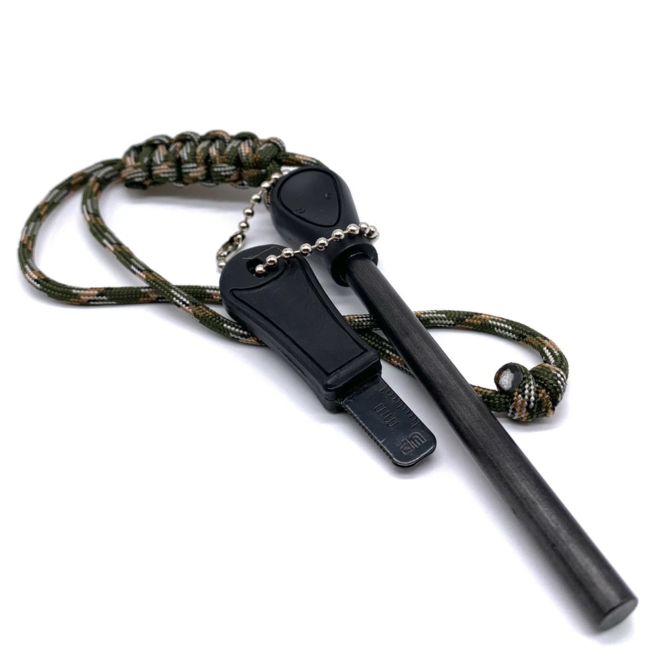 Caña de hierro/acero contra fuego y golpeador - Bushcraft, edición militar | Caña grande, SAS,