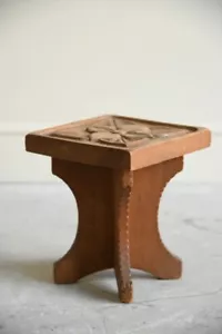 Small Vintage Carved Stool - Picture 1 of 7