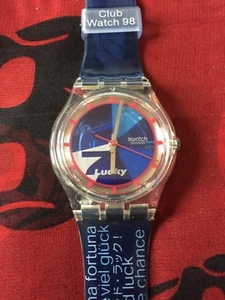 Swatch Gent Access LUCKY 7 (SKZ116)-NUOVO! Mai usato! Buona fortuna! Blu--123/18 - Bild 1 von 3