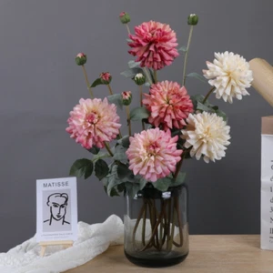 80cm Simulation Dahlia Flowers Silk Fake Flowers Party Floral Decoration - Picture 1 of 17