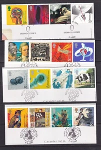 GB 1999 Millennium Issues 13 Sets *ON PIECE* Fine Used ex FDCs - Picture 1 of 3