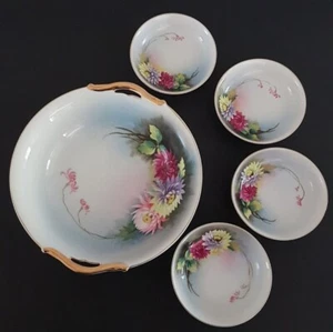 Hand Painted Noritake Japan Porcelain Fruit Bowl with Small Dessert Bowl Set - Picture 1 of 10