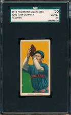 TOM DOWNEY 1909-11 T206 Piedmont 350 Tobacco Fielding SGC 4.5 CINCINNATI REDS