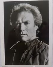 CLINT EASTWOOD signed REPRO still '80s, 5.25x7 ,close-up portrait.