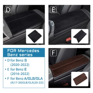 2PCS Velvet Armrest Box Cover Soft Mat Center Console Box Pad For Mercedes Benz - Picture 1 of 11