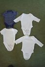 Baby 2X Short Sleeved & 2X Long Sleeved Babygrows  - Age Up To One Month