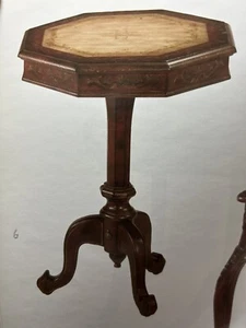 Bailey Street Courtesan Side Table Hand Painted.  Hermosa mesa NUEVA Red & Ivory - Picture 1 of 4