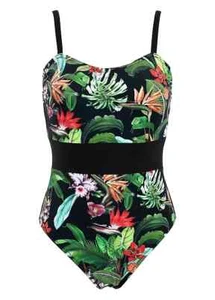 Women Swimsuit Palermo Panelled Tummy Control Ladies Swimsuit UK 16-USED - Picture 1 of 4