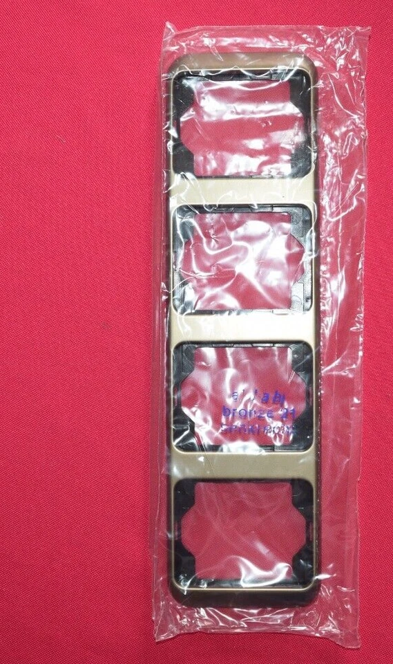 BUSCH JAEGER Alpha Nea 1734-21  4-fach Rahmen senkrecht bronze - Bild 1 von 1