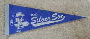 orig./Rare!! 1988-92 RENO SILVER SOX *Baseball Pennant* Moana Stadium Reno, NV - Picture 1 of 2