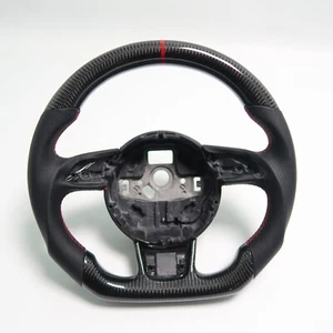 Reemplace el volante de fibra de carbono para Audi A3 A4 B8 B9 A5 S3 S5 B8.5 17-19 - Imagen 1 de 14