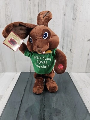 PBC International Chantilly Lane Music 14" Chocolate Bunny Singing I Feel Good  - Image 1 of 4