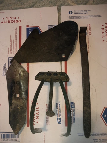 Rare antique Geyer garden push cultivator tiller hiller Tine Plow Blade Cover