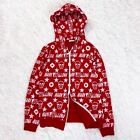 MARC＆LONA Hood Zip Parka Skull All Over Pattern 46 M Red M Used