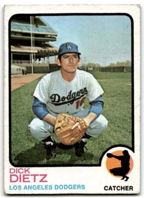 1973 Topps Dick Dietz 1 Los Angeles Dodgers #442 - Image 1 of 2