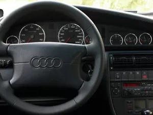Para Audi A6 100 C4 1990-1997 anillos de ajuste de aluminio pulido panel de instrumentos x7 - Imagen 1 de 11