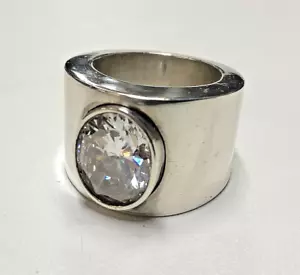 Vintage Sterling Modernist Brenda Schoenfeld Ring Size 6.5 - Picture 1 of 6