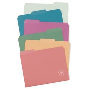 U Brands 6597U0112 1/3 Cut Tabs U-Eco Poly File Folders - Assorted (24/PK) New - Picture 1 of 9