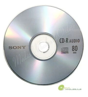 20 SONY Blank Music CD-R CDR Branded 80min Digital Audio Disc in paper sleeves - Image 1 of 3