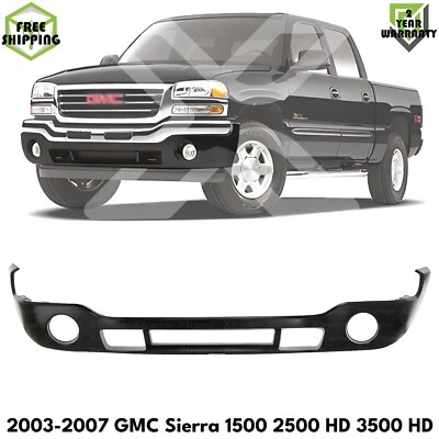 Front Bumper Cover Primed Plastic For 2003-2007 GMC Sierra 1500 2500 HD 3500 - Image 1 of 4