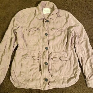 Altar'd State Jacke Blush Dusty Rose Damen großer Kragen durchgehender Reißverschluss gebraucht, in einwandfreiem Zustand - Bild 1 von 11