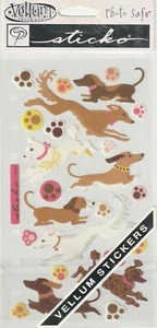 Vintage Aufkleber Pergament Hunde Haustier Pudel Thema 59890 SCHNELLER KOSTENLOSER Versand! - Bild 1 von 1