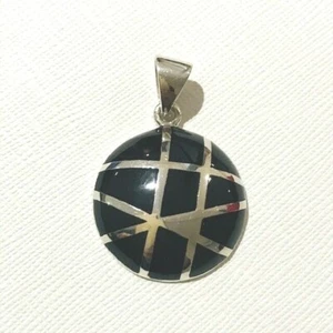 Pendentif - Onyx - Argent - 925/1000 Poinçonné - NEUF * - Picture 1 of 6