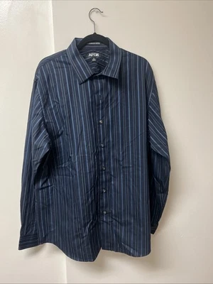 Camisa para hombre Apt.9 talla XL algodón azul rayas manga larga abotonada nueva con etiquetas Foto 1 de 4