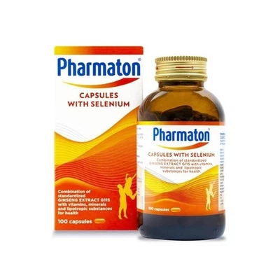 Cápsulas Pharmaton 100s con Ginseng y Selenio Potenciador Energético Rendimiento Foto 1 de 4