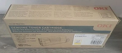 OKI Genuine C710 C711 Yellow Toner 44318601 OEM Original Okidata - Image 1 of 4
