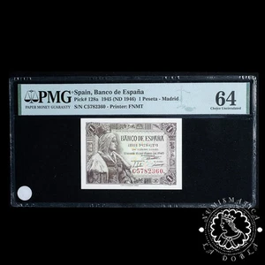 1945 - PESETA - Isabel - Pick #128a Serie C - PMG 64 EPQ - Picture 1 of 2