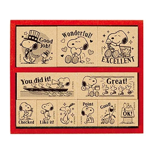 Beverly Snoopy Stempel Hanko Holz Belohnung Stempelset Englisch SDH-112