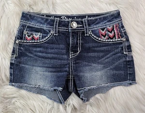 JUSTICE Girls Denim Shorts, Size 8R - Picture 1 of 8