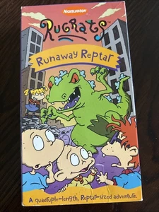Rugrats - Runaway Reptar (VHS, 1999) Nickelodeon Orange Tape Tested Works - Imagen 1 de 4