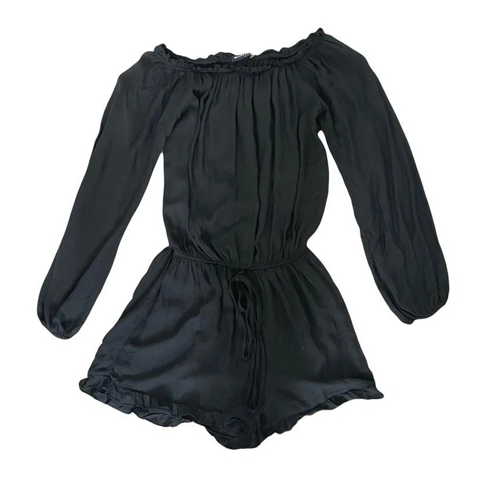 Romper Feminino Brandy Melville, Preto, Manga Longa, Fora do Ombro - Tamanho Único - Imagem 1 de 4