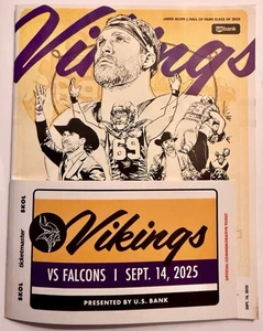 NFL MINNESOTA VIKINGS Atlanta Falcons Playbook PROGRAM GAME SEPT 14 2025 MINT - Bild 1 von 9