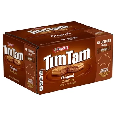 Galletas originales Arnott's Tim Tam, paquetes de 6 (7 oz cada uno), 66 galletas en total Foto 1 de 4
