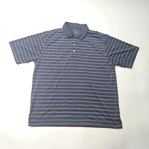 Polo de golf Roundtree & Yorke XL Performance para hombre negro rejilla rayas_B DOS - Imagen 1 de 10
