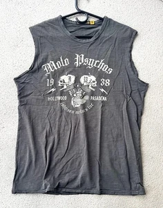 Johnson Motors Moto Psychos 1938 ärmelloses T-Shirt M schwarz Neu ohne Etikett!! - Bild 1 von 7