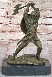 Heißguss Wikinger nordisch nordisch skandinavisch Krieger Bronze Kunst Skulptur handgefertigt - Bild 1 von 10