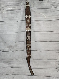 Vintage Argentinien Pesos Leder Gaucho Rodeo Gürtel 16 Münzen. 31,5 Zoll - Bild 1 von 14