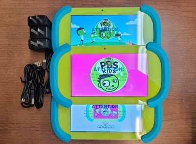 (LOT OF 3) EMATIC PBS KIDS PLAYTIME PAD KID SAFE TABLET Wi-Fi PBKRWM5410 AS-IS!! - Image 1 of 3