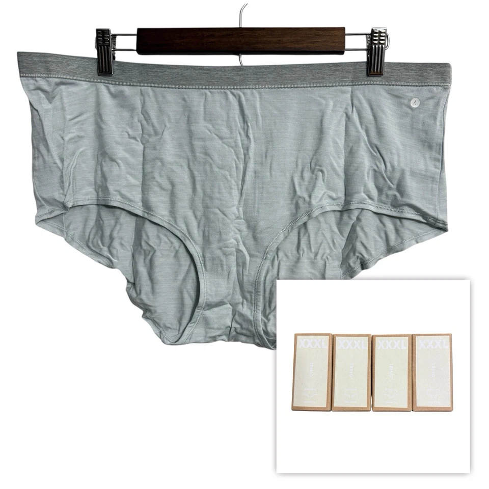 NUEVO EN CAJA Allbirds Trino Shortie Bragas Talla XXXL 3XL Gris Lana Merino NUEVO CON ETIQUETAS LOTE DE 4 Foto 1 de 4