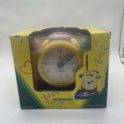 Open Box Crayola Cube Alarm Clock w/Hidden Drawer  Art No 543.890 RARE VARIANT - Image 1 of 4